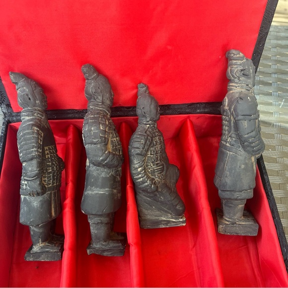 National Geographic Terra Cotta Warriors Set Of 4 Original Box Chinese Warriors - Picture 2 of 15